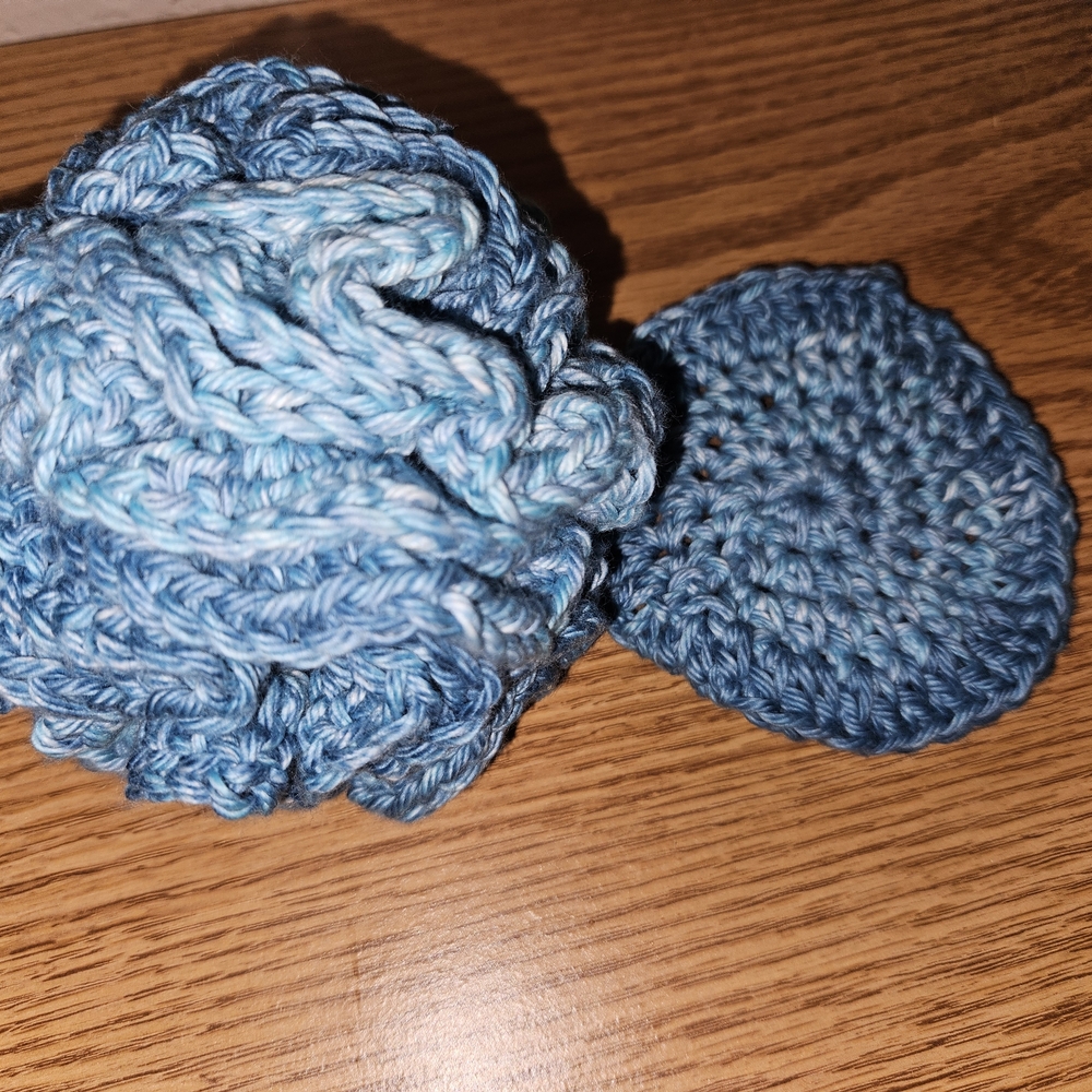 Handmade Blue Crochet Scrubbies
